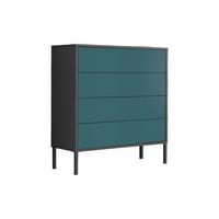 Kommode Mailand Typ 3 Petrol/Anthrazit - Anthrazit/Petrol, MODERN, Holzwerkstoff/Metall (79/86/33cm) - MID.YOU