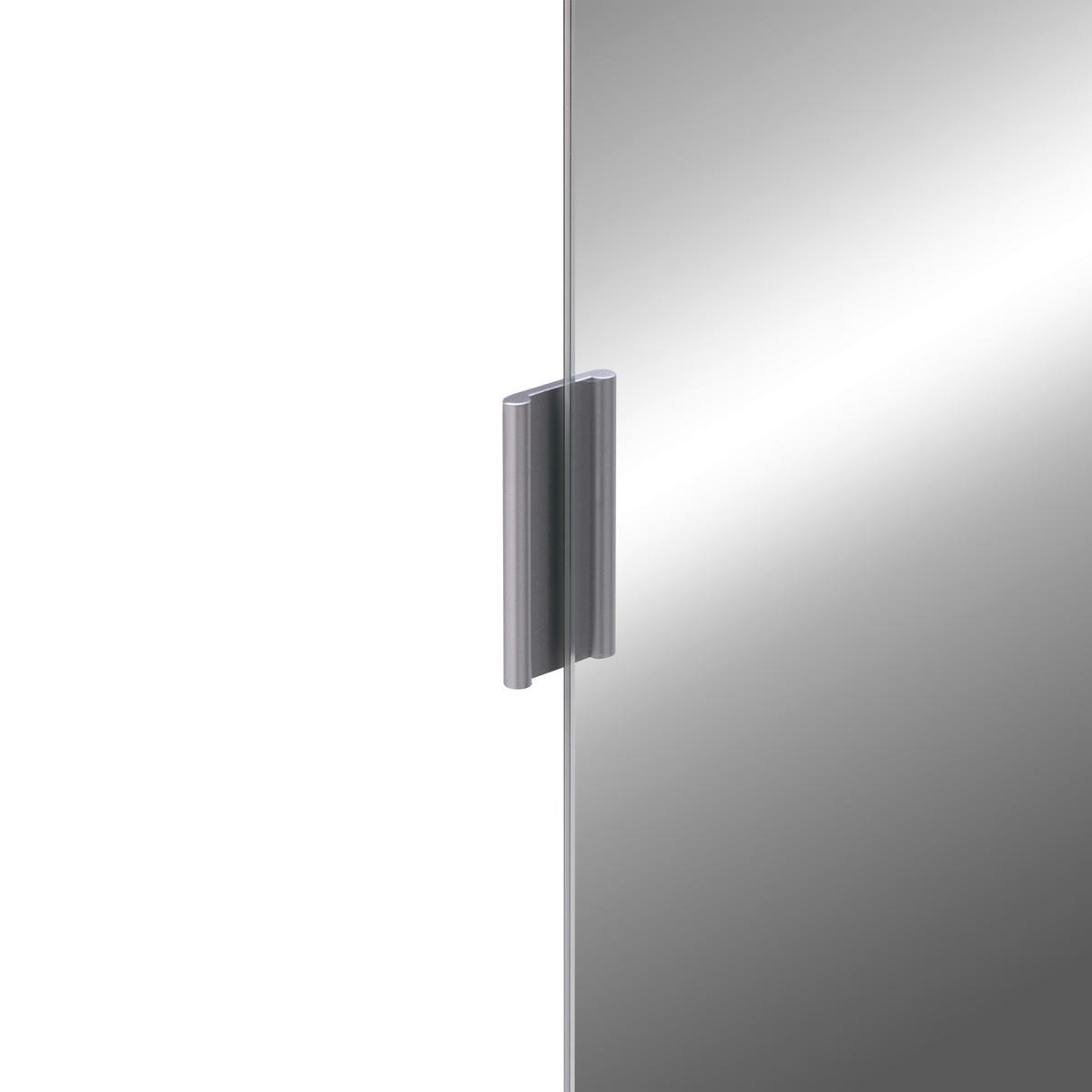 Hochschrank Basix Eichefarben ca. 30x185x39,6cm - Eichefarben/Schwarz, Basics, Glas/Holzwerkstoff (30/185/39,6cm) - Mömax