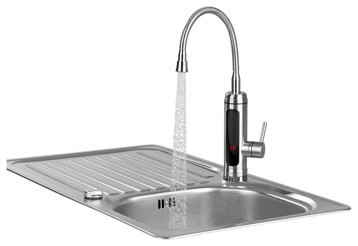 Küchenarmatur Maxxmee Silberfarbe ca.44,1x23,4x7,2cm - Silberfarben, Kunststoff/Metall (44,1/23,4/7,2cm)