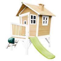 Spielturm Robin aus Zedernholz - Braun/Weiß, Basics, Holz/Kunststoff (264/203/177cm) - Ambia Garden