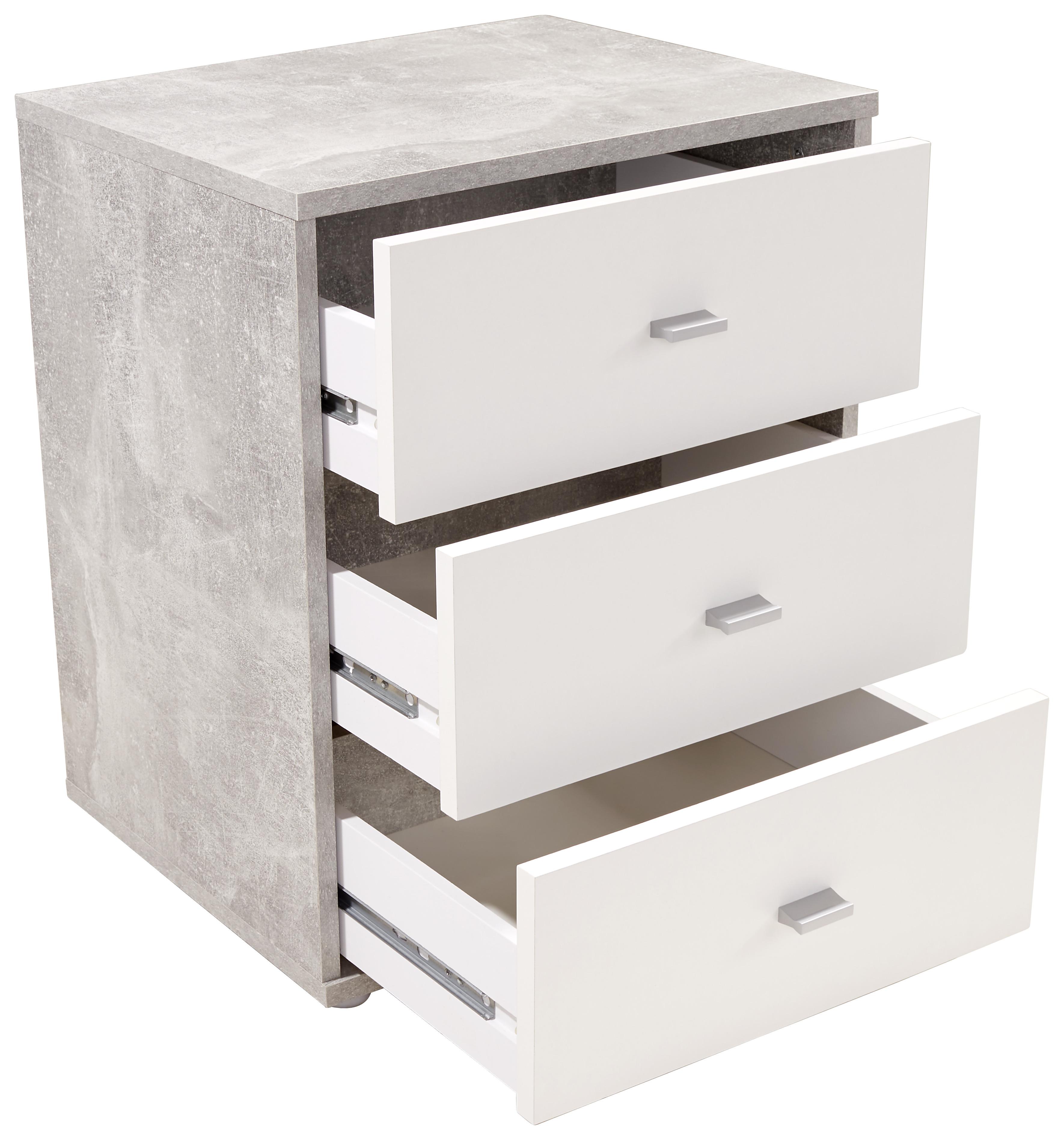 Nočna Omarica 4-You New - barve kroma/bela, Konvencionalno, umetna masa/leseni material (50/54,8/34,6cm) - Modern Living