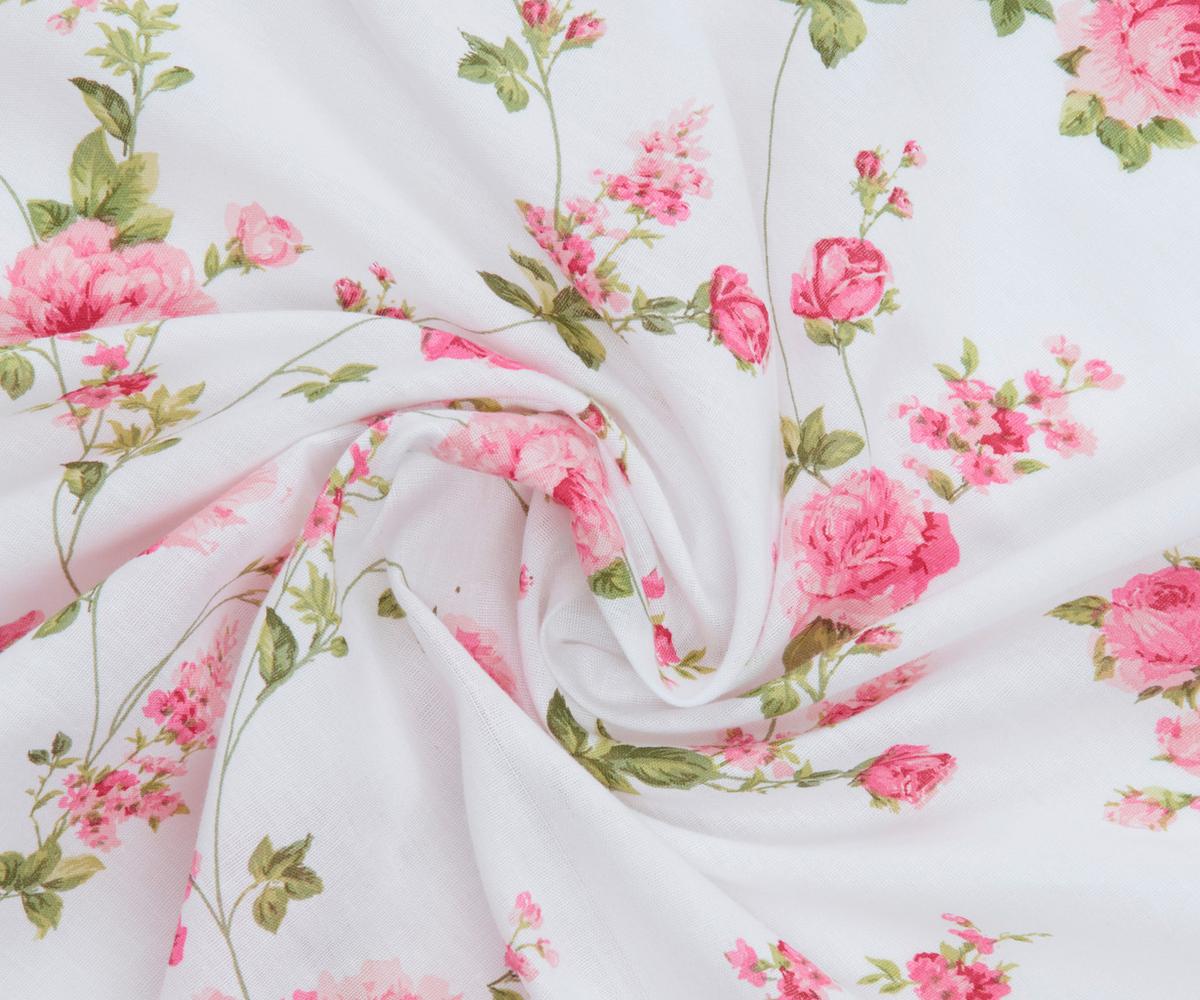 Bettwäsche Flora in Weiß ca. 135x200cm - Weiß, ROMANTIK / LANDHAUS, Textil (135/200cm) - Modern Living
