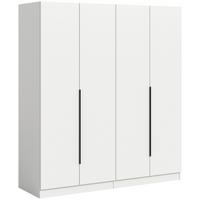 Drehtürenschrank KOPENHAGEN ca.160x181x52 cm Weiß - Schwarz/Weiß, MODERN, Holzwerkstoff (160/181/52cm) - MID.YOU