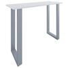 BARTISCH XONA B 140X50 - Weiss/Silberfarben, Konventionell, Holzwerkstoff/Metall (140/102/50cm)