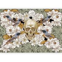 Fototapeta Among Flowers, 300x210cm - zelena/bež, Basics, tekstil (300/210cm) - artgeist