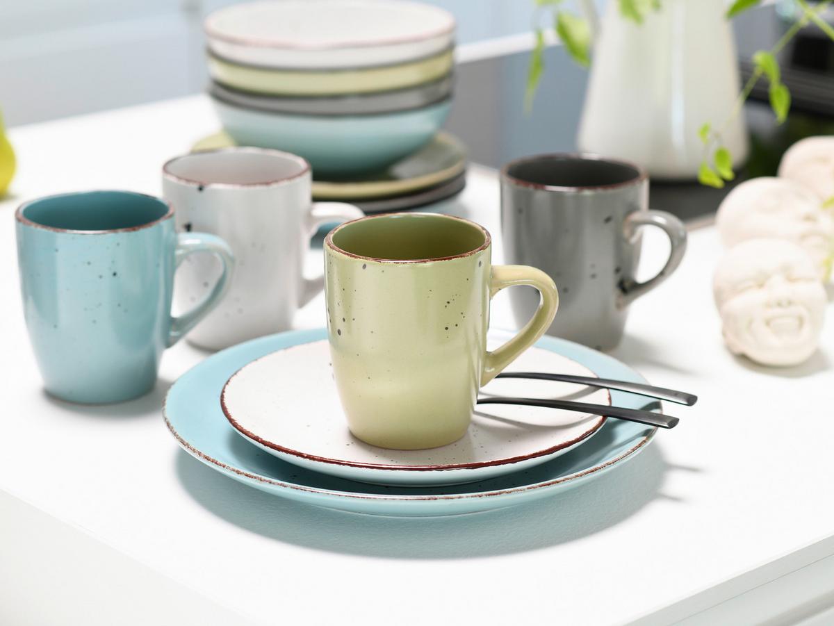 SERWIS OBIADOWO-ŚNIADANIOWY SEGOWIA - różnokolorowy, Konventionell, ceramika - Creatable