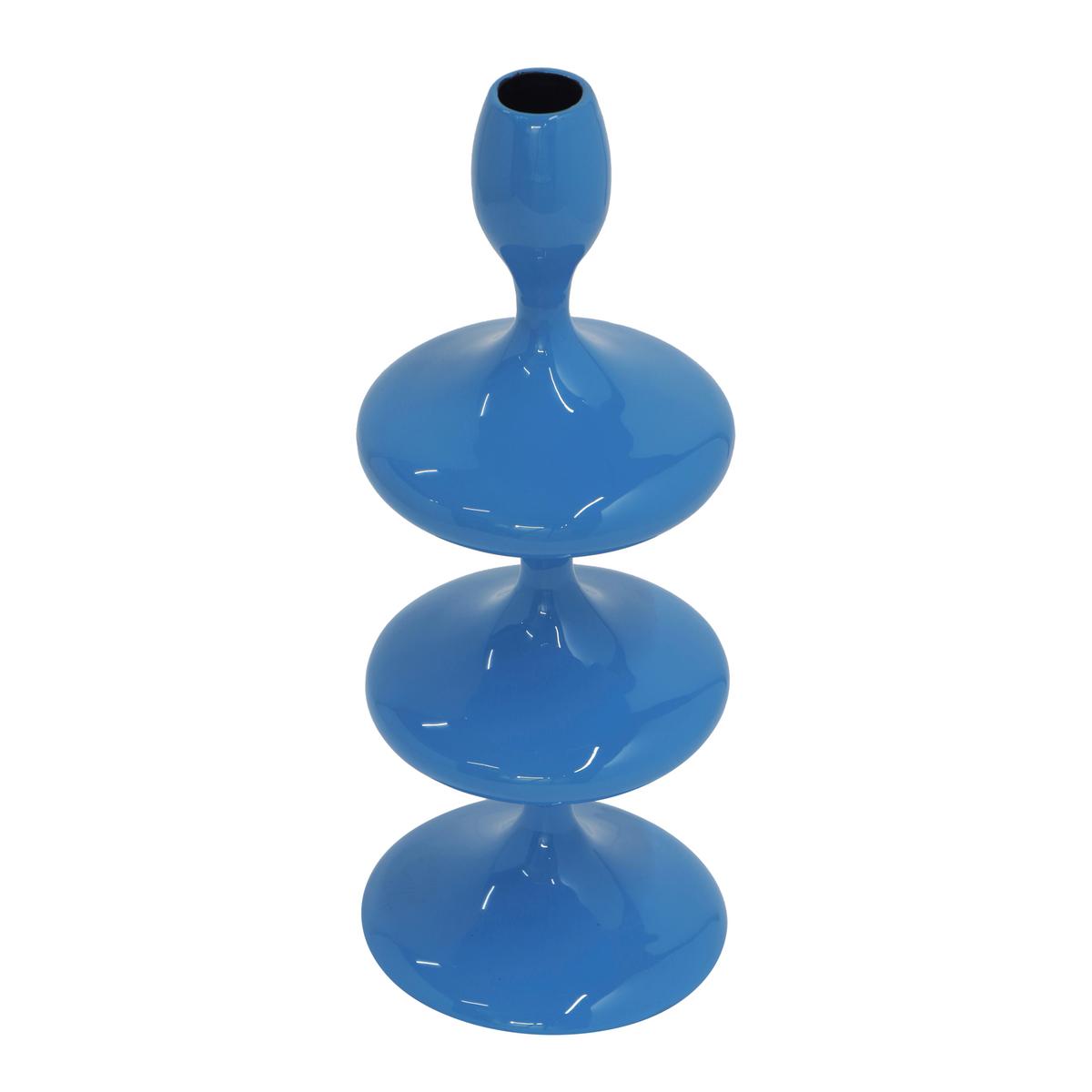Stabkerzenhalter Laureen Blau - Blau, Basics, Metall (11/28/11cm)
