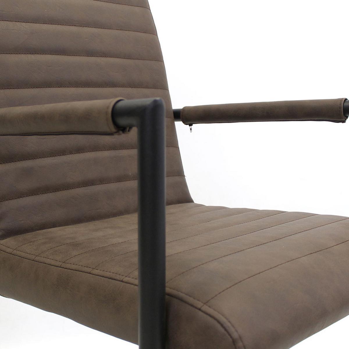 ARMLEHNSTUHL-SET BARS - Taupe/Hellbraun, LIFESTYLE, Kunststoff/Textil (54/97/57cm) - MID.YOU