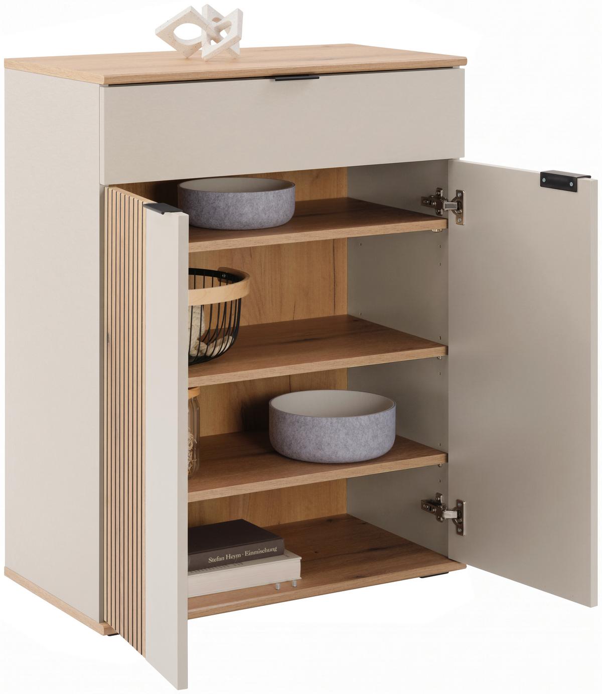 Komoda Clever - kašmir/boje hrasta, Moderno, drvni materijal/plastika (70/92/38cm) - Modern Living