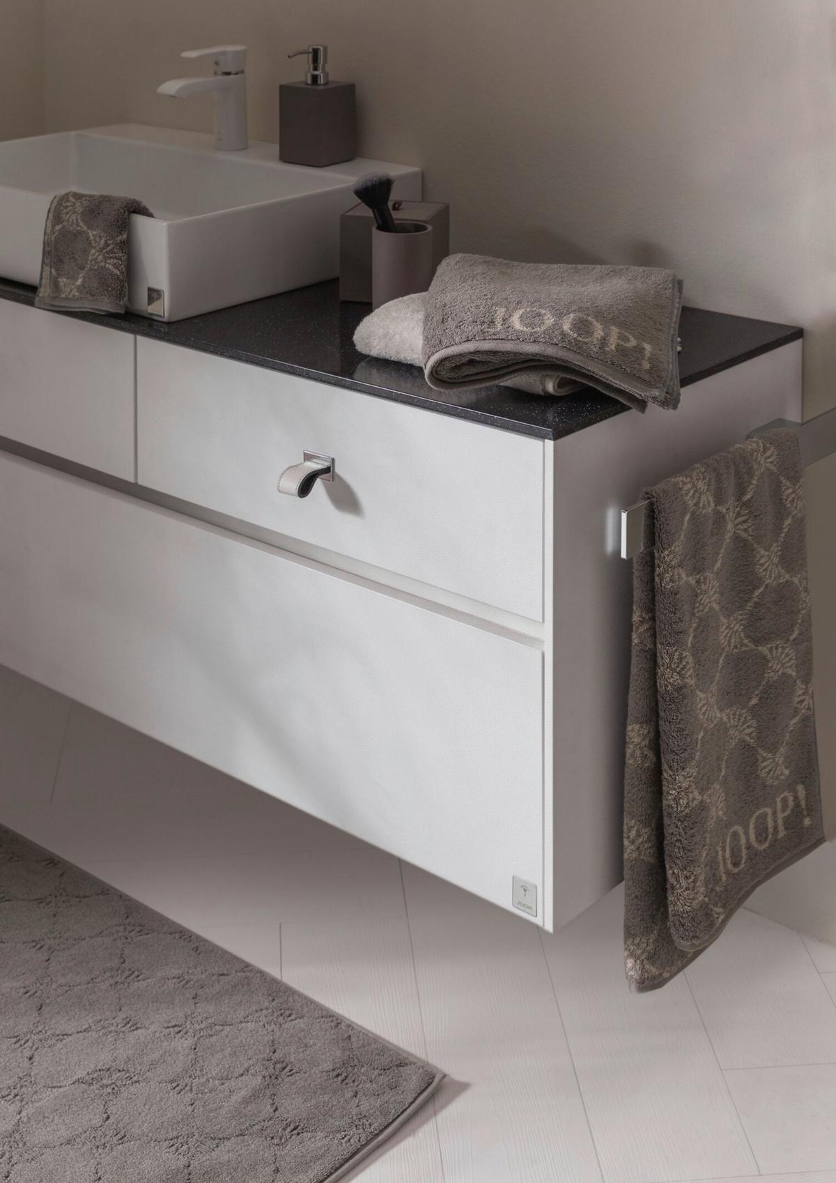 RĘCZNIK DLA GOŚCI JOOP! CLASSIC DOUBLEFACE - kolor grafitowy/szary, Basics, tkanina (30/50cm) - Joop!