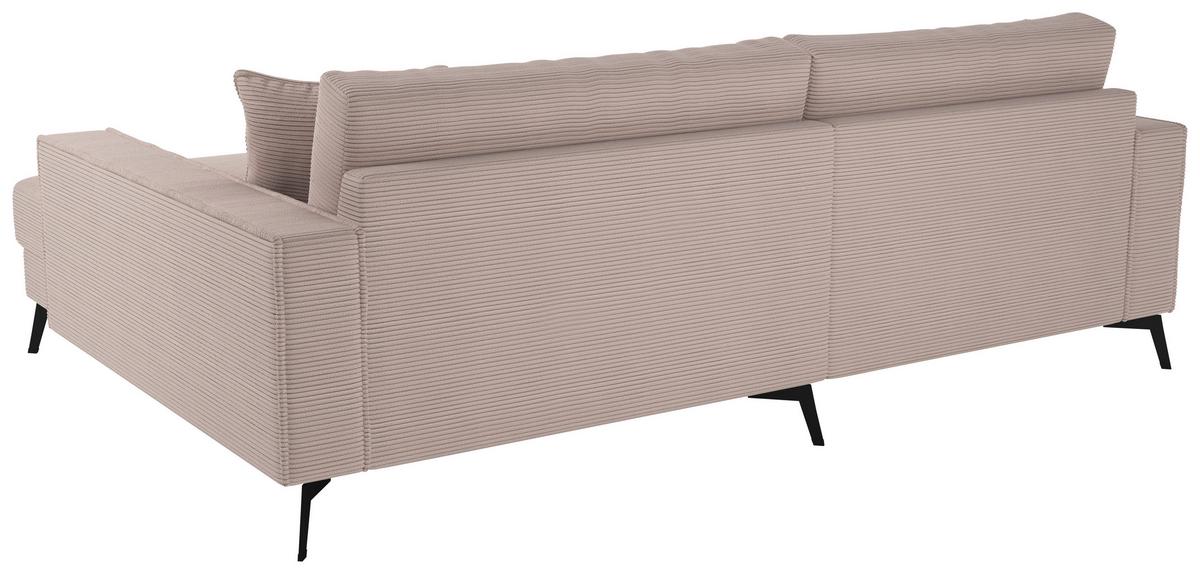 Kutna Garnitura Ted - ružičasta/crna, Trend, tekstil/metal (228/174cm) - Modern Living