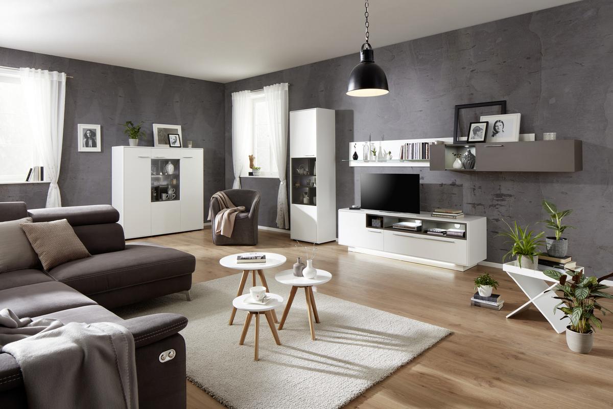 Viseči Element Malmö - temno siva/barve hrasta, Moderno, kovina/leseni material (144/35/38cm) - Premium Living