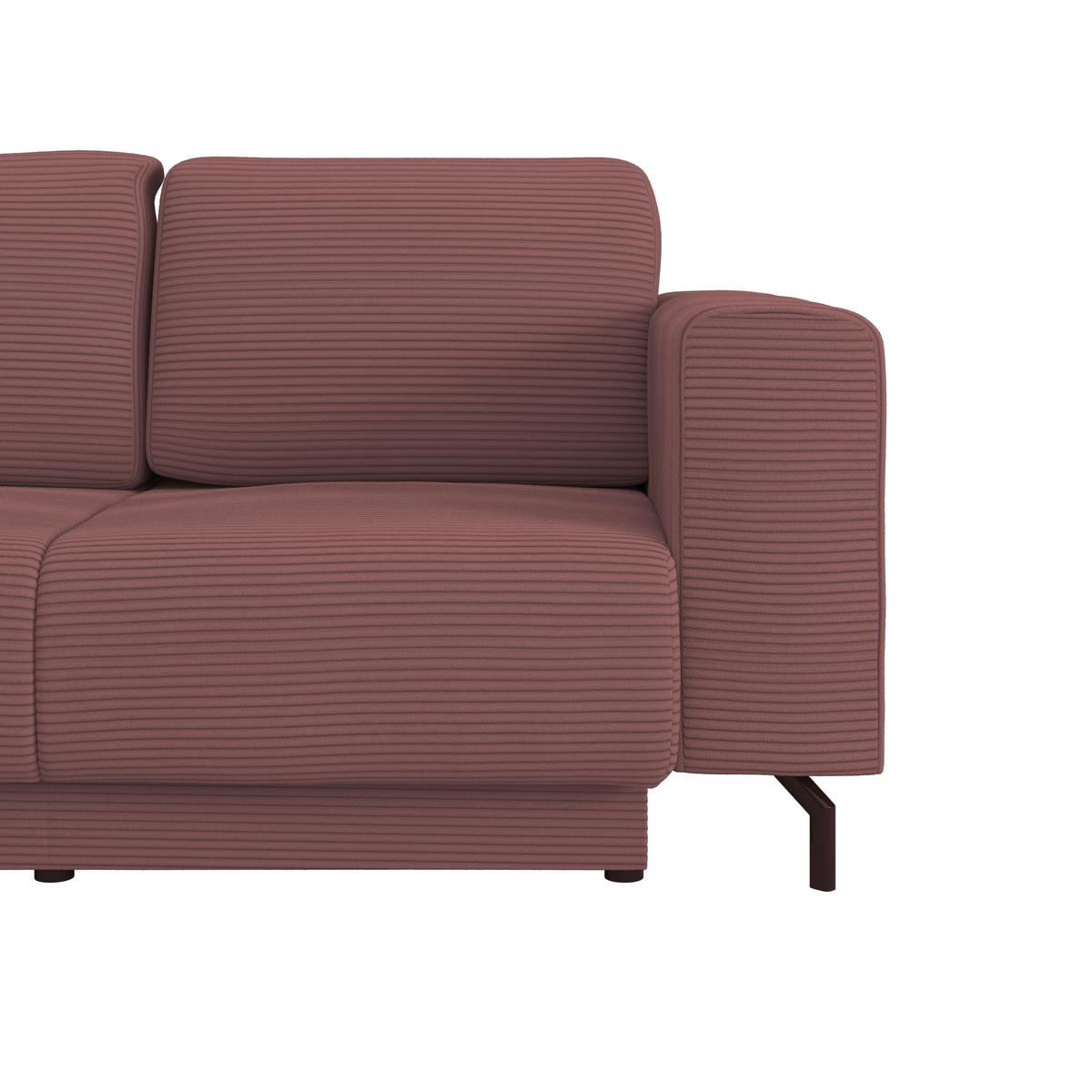 Kutna Garnitura Veni - prljavo ružičasta/crna, Moderno, tekstil (210/272cm) - Modern Living
