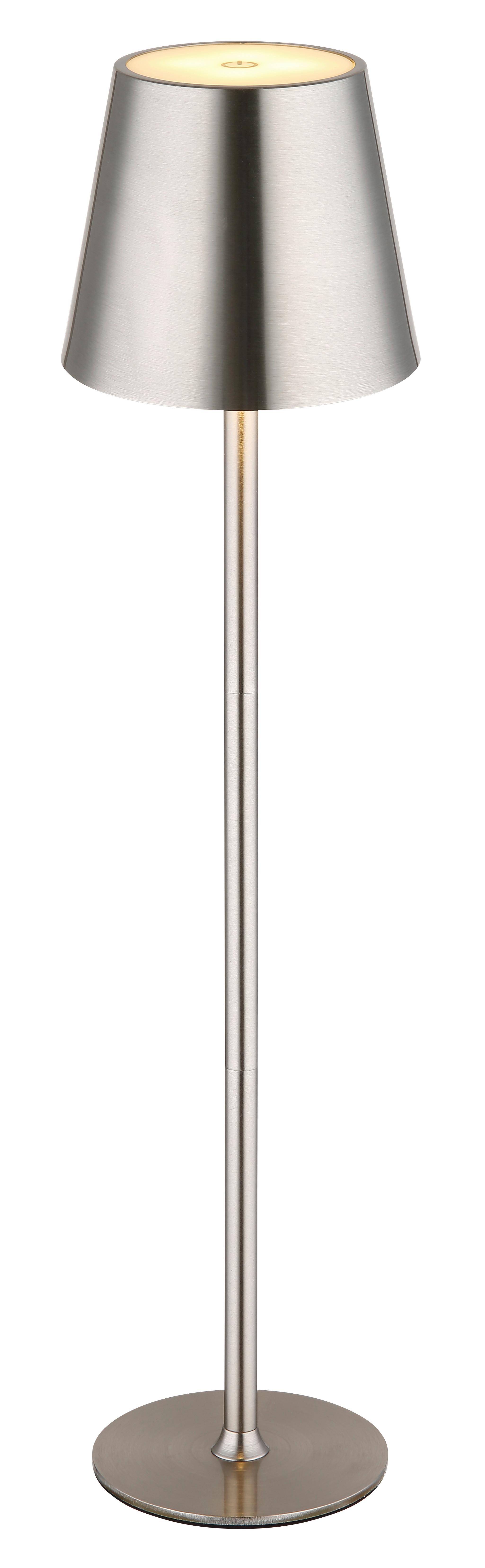 AKKU-TISCHLEUCHTE 58438N VANNIE - Weiss/Schwarz, Design, Kunststoff/Metall (11,2/47cm) - Globo