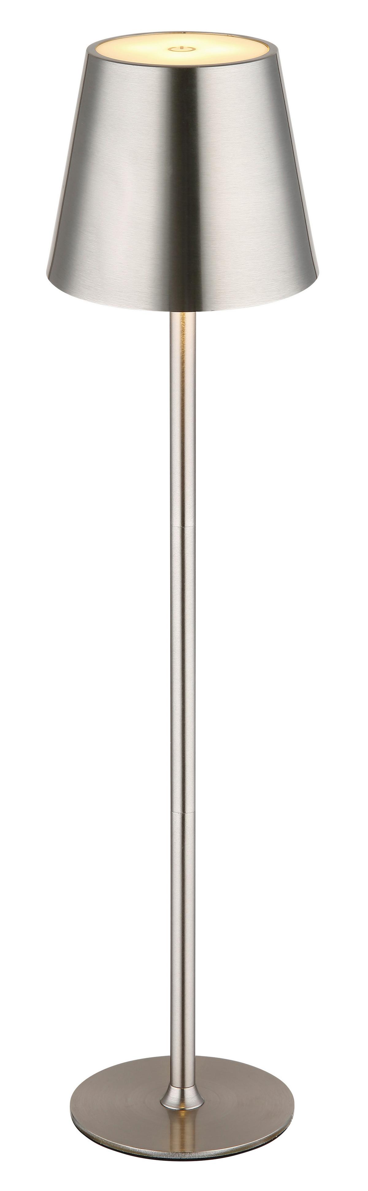 AKKU-TISCHLEUCHTE 58438N VANNIE - Weiss/Schwarz, Design, Kunststoff/Metall (11,2/47cm) - Globo