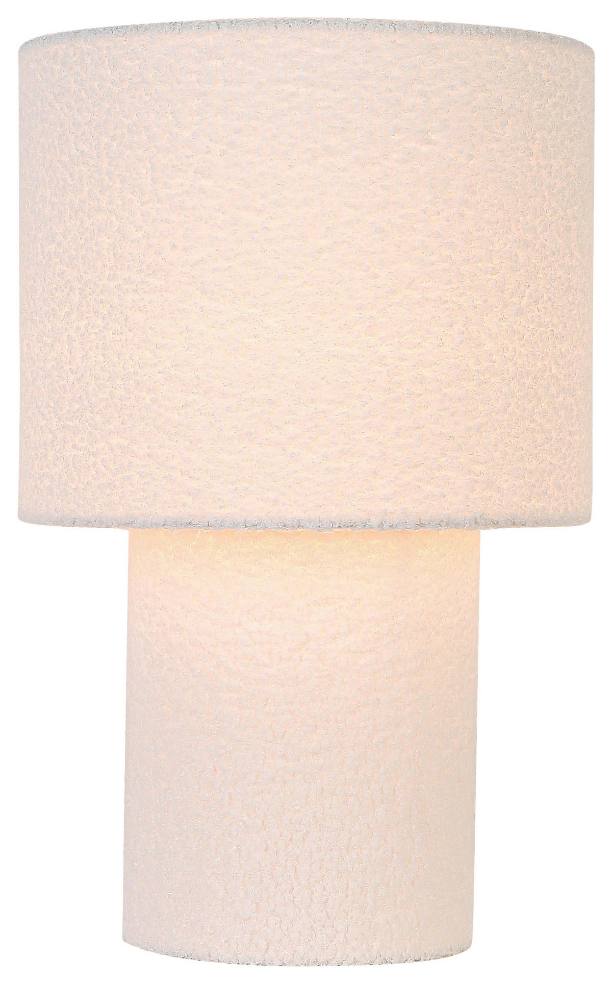 Tischleuchte Stofli Naturfarben/Weiß max. 40 Watt - Naturfarben/Weiß, MODERN, Kunststoff/Textil (28/44cm) - Mömax