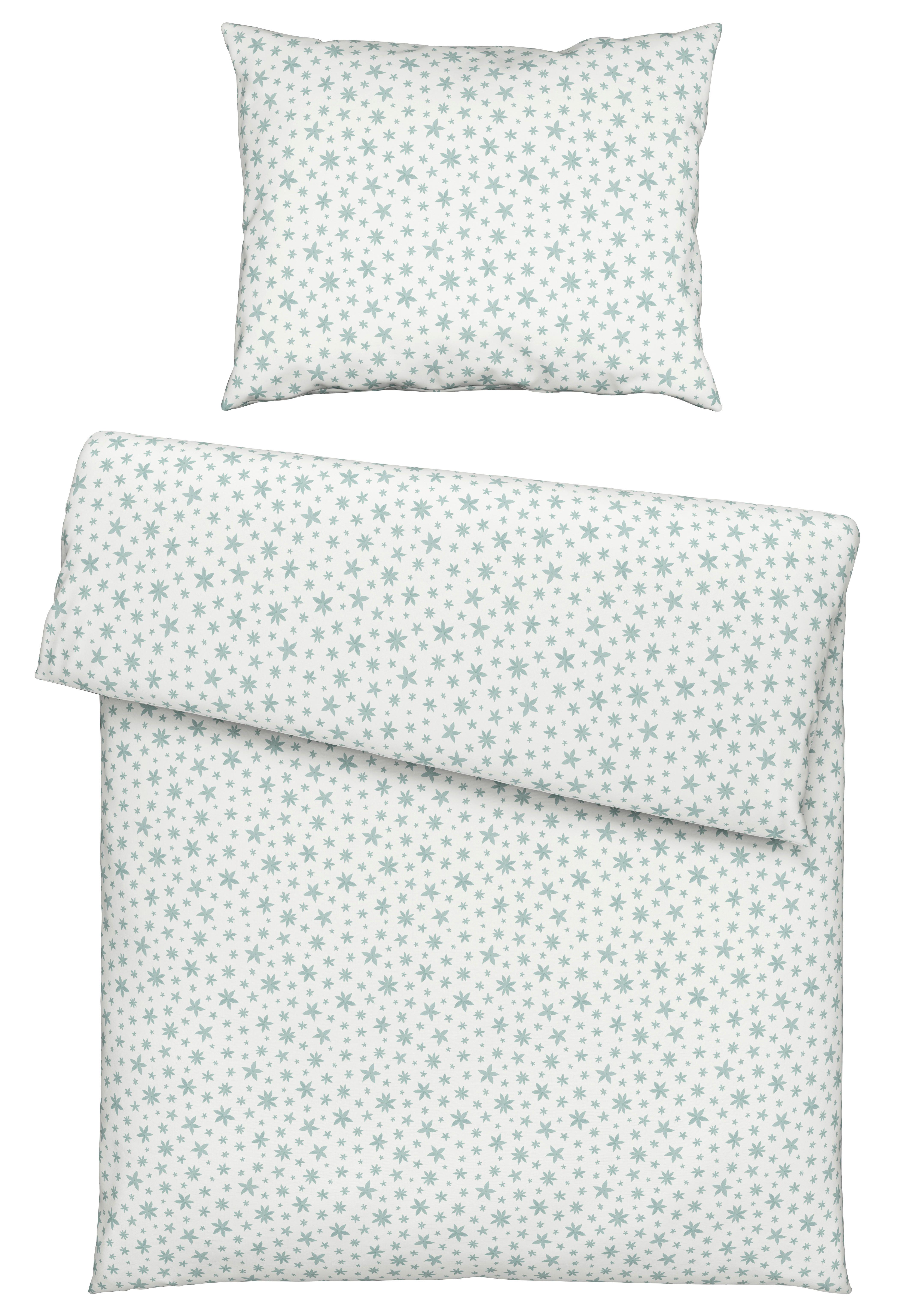 Ágyneműhuzat-garnitúra Anise - mentazöld/fehér, textil (140/200cm) - Modern Living