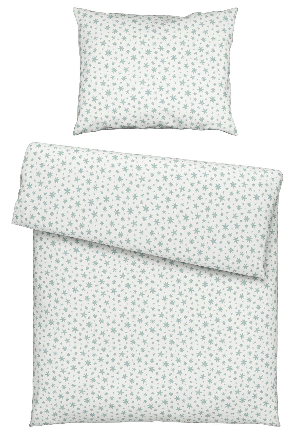 Ágyneműhuzat-garnitúra Anise - mentazöld/fehér, textil (140/200cm) - Modern Living
