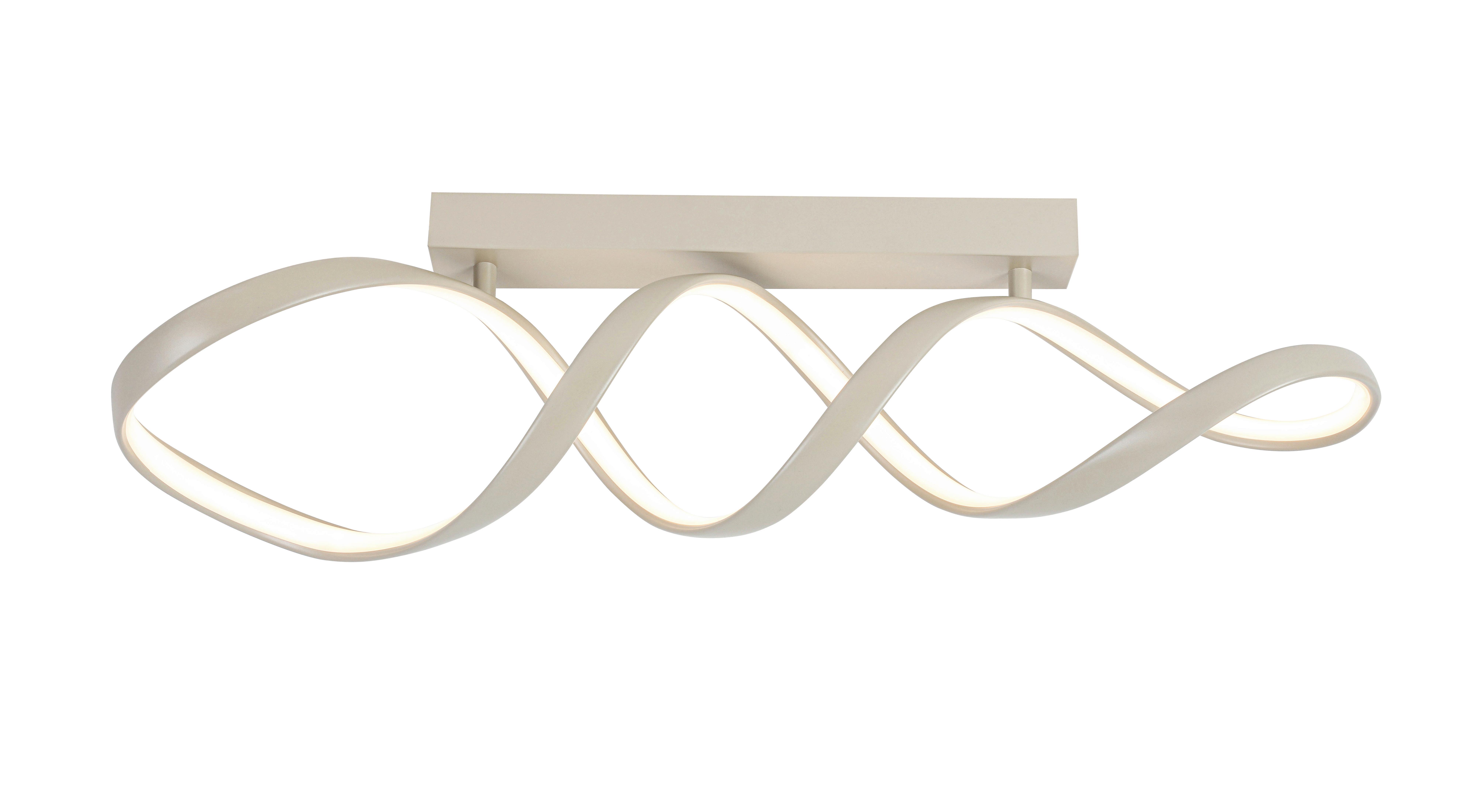 LAMPA SUFITOWA LED BROWNSVILLE *SBN* - kolor piaskowy, Design, tworzywo sztuczne/metal (80/17/23cm) - Novel