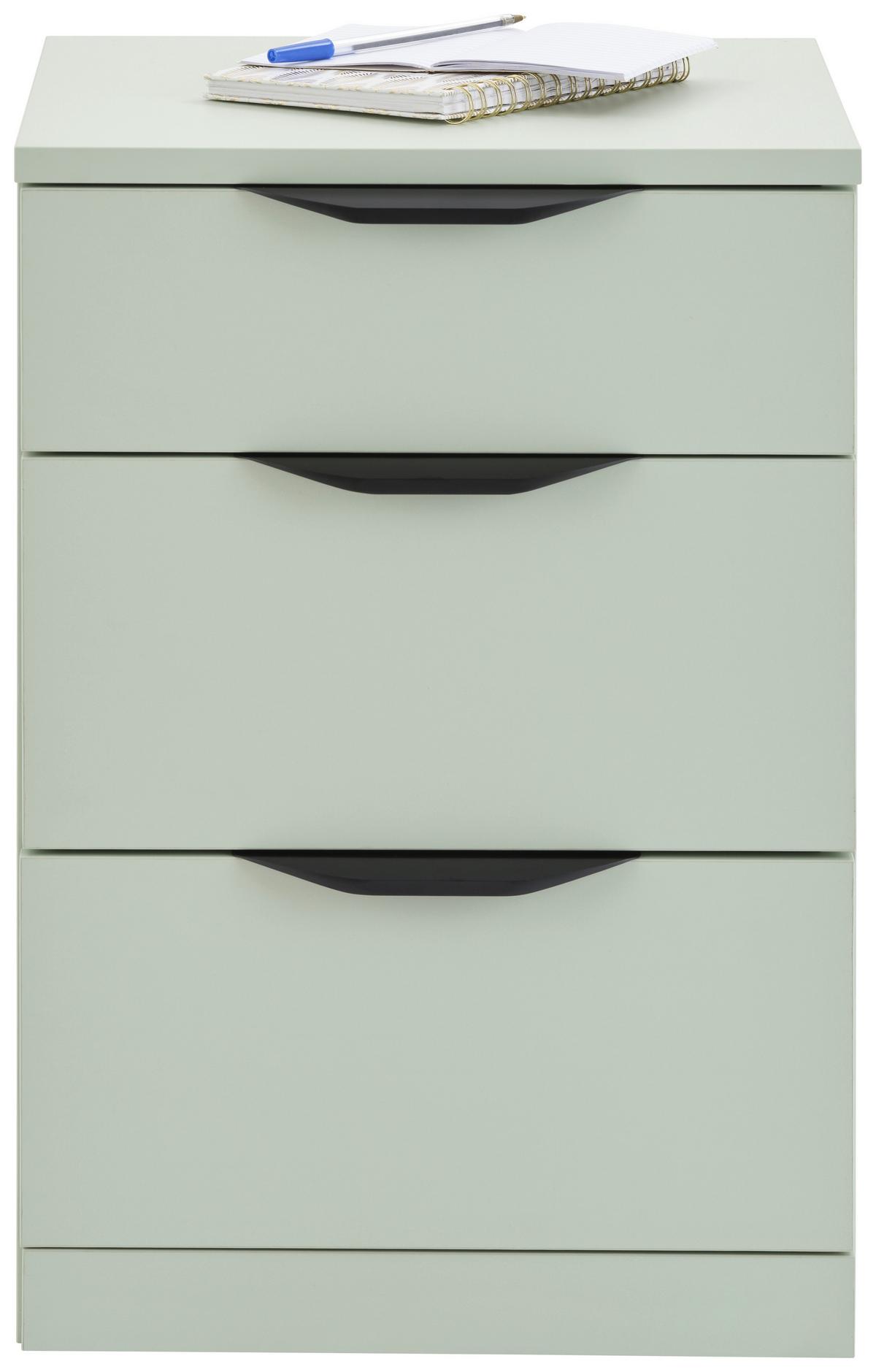 Ladičar Rimini - boje kadulje/crna, Trend, drvni materijal/metal (40/60,1/40cm) - Modern Living