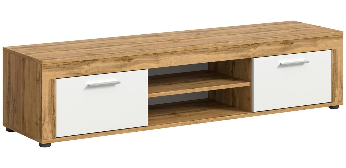 Tv Komoda Jam - bijela/srebrne boje, Design, drvni materijal/plastika (160/37/40cm) - Modern Living