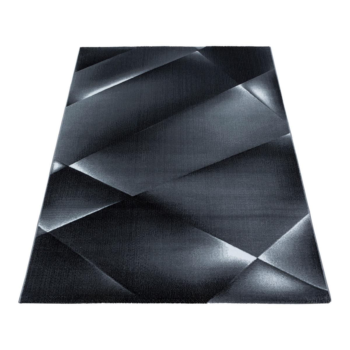 Webteppich Costa Schwarz ca. 80x250cm - Schwarz, Design, Textil (80/250cm)