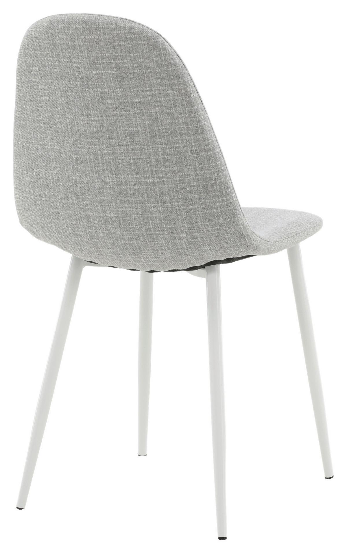 STUHL-SET POLAR - Hellgrau/Weiß, Design, Textil/Metall (44/87/53cm) - Livetastic
