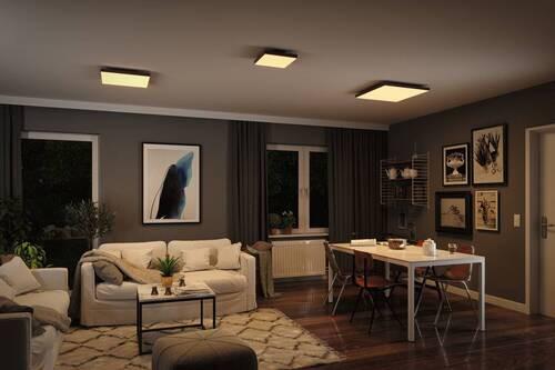 LED-Paneel Velora Rainbow in Schwarz max. 13,2 Watt - Schwarz, Basics, Metall (29,5/29,5/6,4cm) - Paulmann