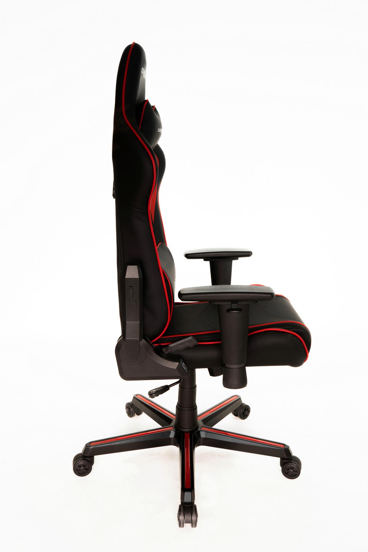 Gaming Stol Dx Racer P08, Črna, Rdeča - rdeča/črna, Moderno, kovina/tekstil (64/123/64cm) - Mömax