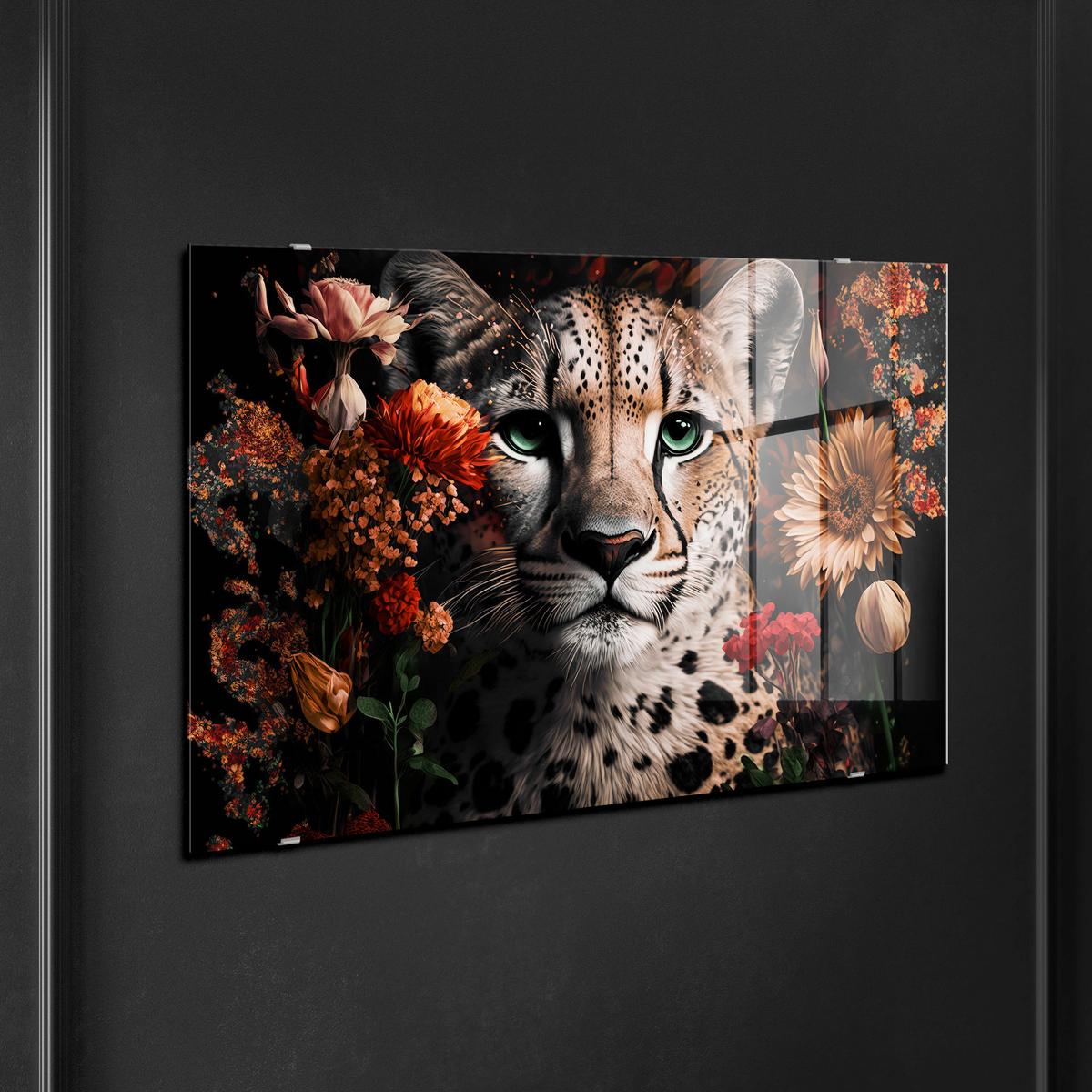 Glasbild Multicolor ca. 120x80cm - Multicolor, Basics, Glas/Papier (120/80cm)