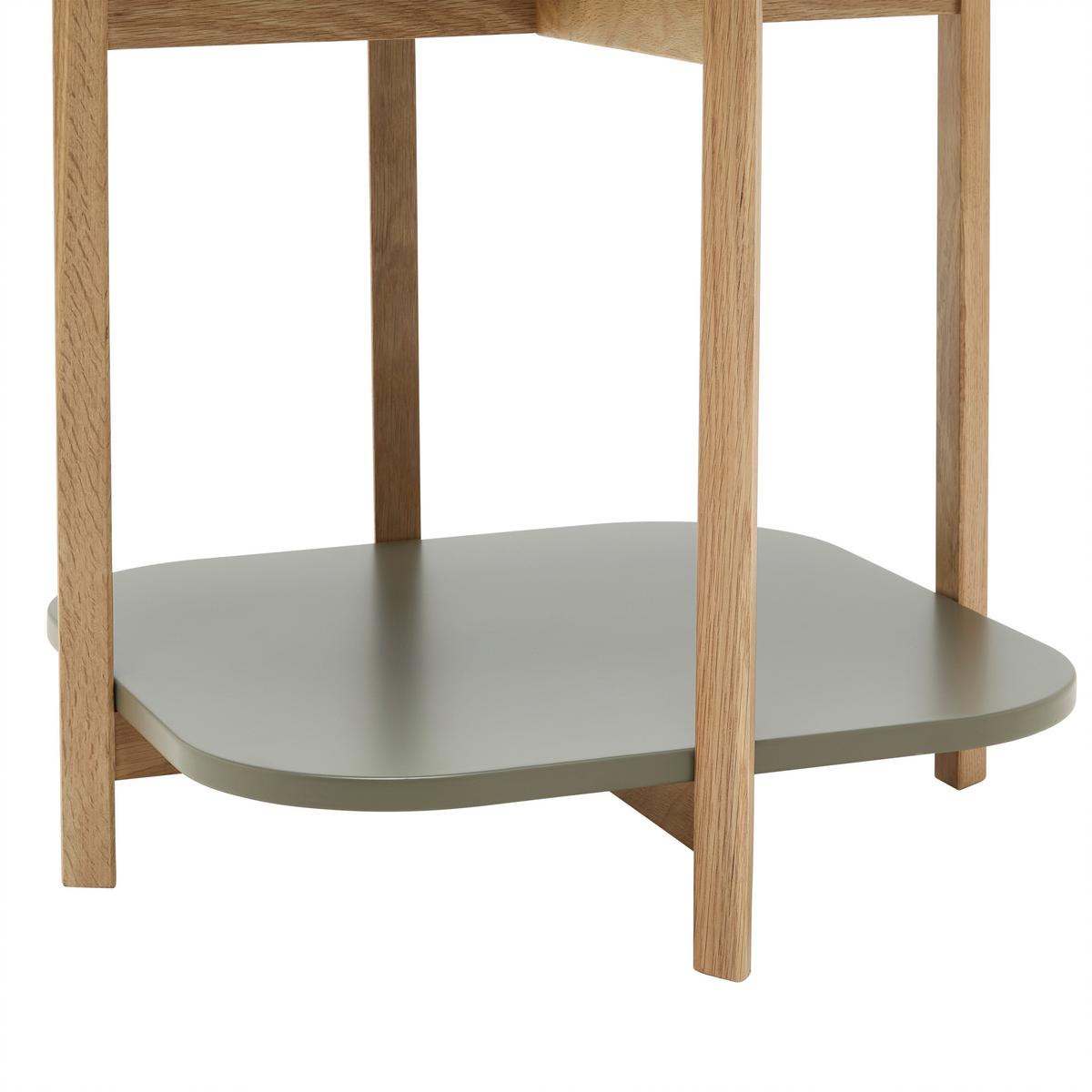 Dohányzóasztal Kerek Strut - natúr színű/zöld, Modern, faalapú anyag/fa (50/50/55cm) - Mömax