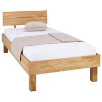 Bett aus Eiche massiv ca. 90x200cm - Eichefarben, KONVENTIONELL, Holz (90/200cm) - ecoTree