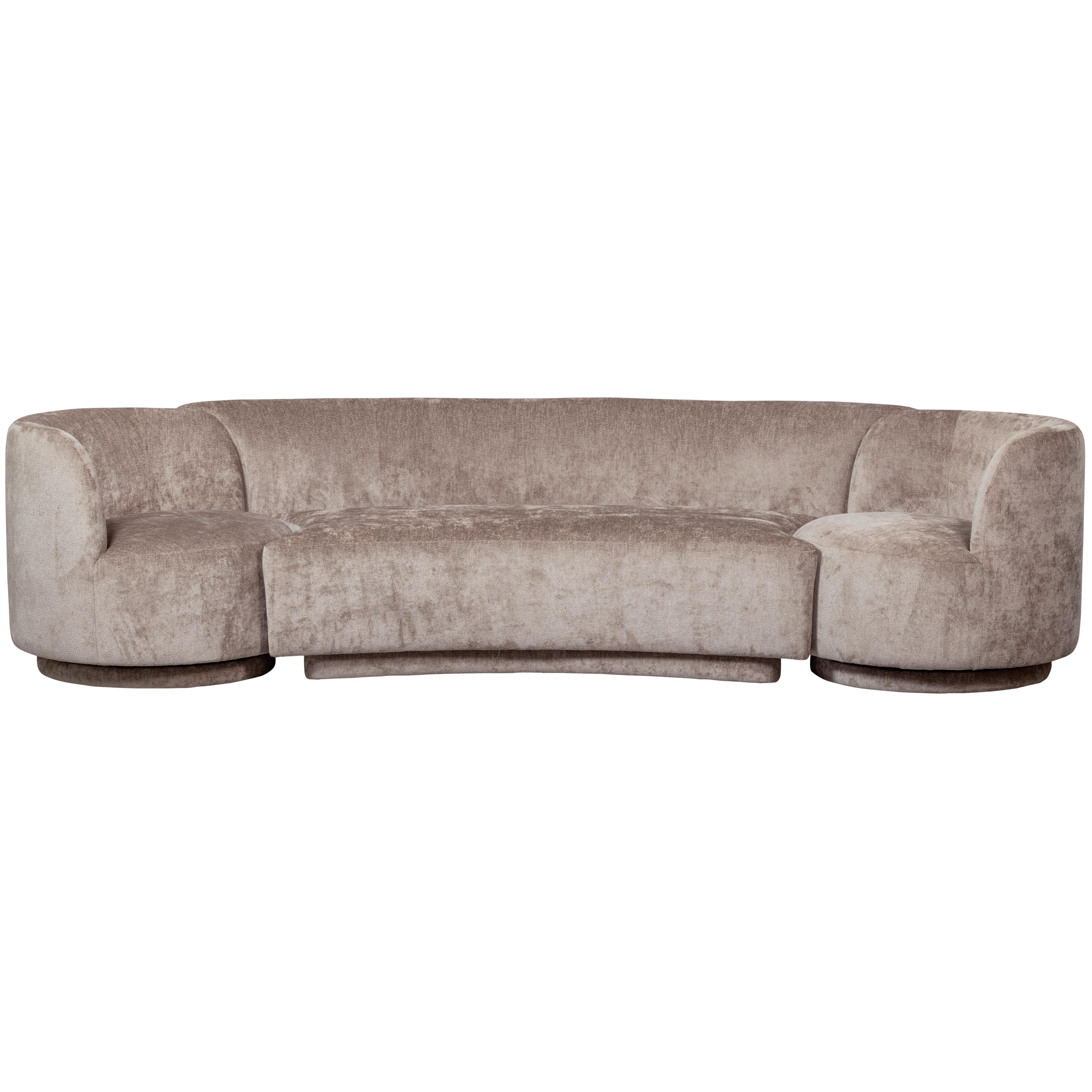 Bigsofa Popular Taupe B: 290 cm - Taupe, Design, Textil (290/72/97cm) - Livetastic