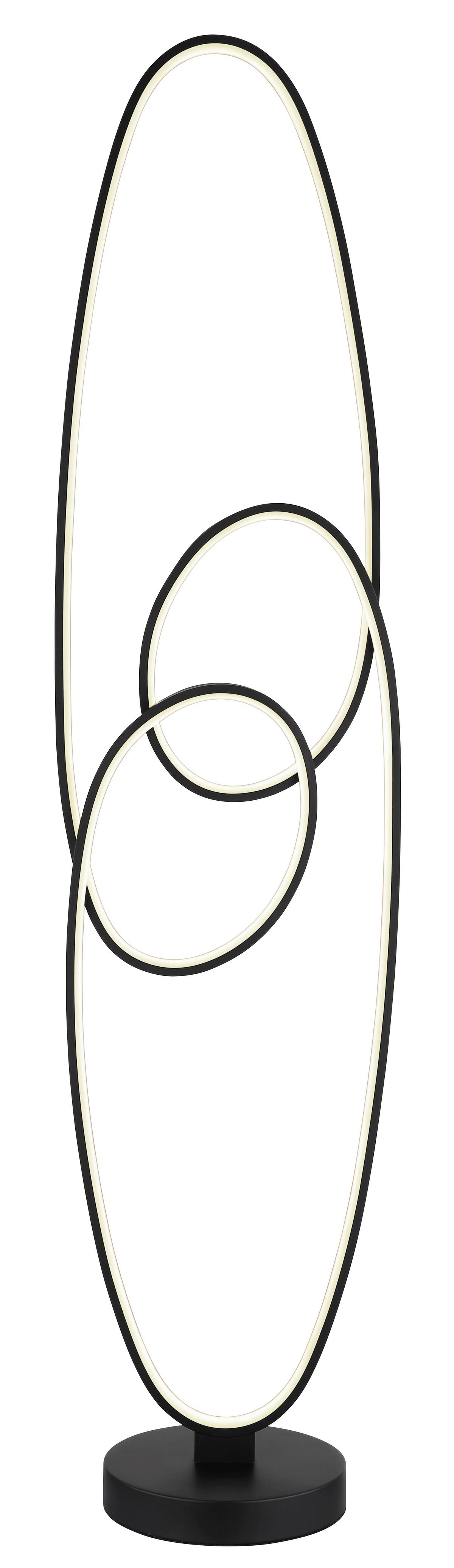 LED-STEHLEUCHTE 67177-36S SPIRA - Weiss/Schwarz, Design, Kunststoff/Metall (29/20/122cm) - Globo