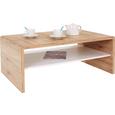 Klubska Miza Cala Luna - bela/hrast, leseni material (100/40/59cm) - Mömax modern living Klubska Miza Cala Luna - bela/hrast, leseni material (100/40/59cm) - Mömax modern living