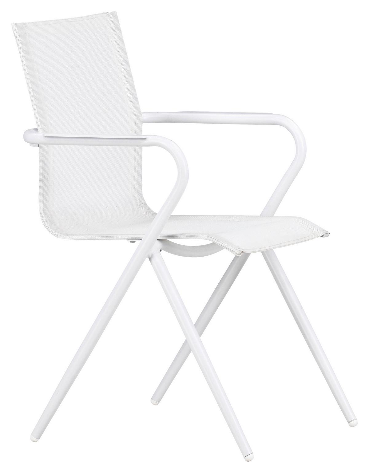 STAPELSESSEL Weiß Aluminium - Weiß, KONVENTIONELL, Metall (58/86/63cm) - Gardenson