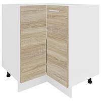 Kotna Spodnja Omarica Esilo, Hrast, Bela - bela/barve aluminija, Konvencionalno, kovina/leseni material (76/82/76cm) - MID.YOU