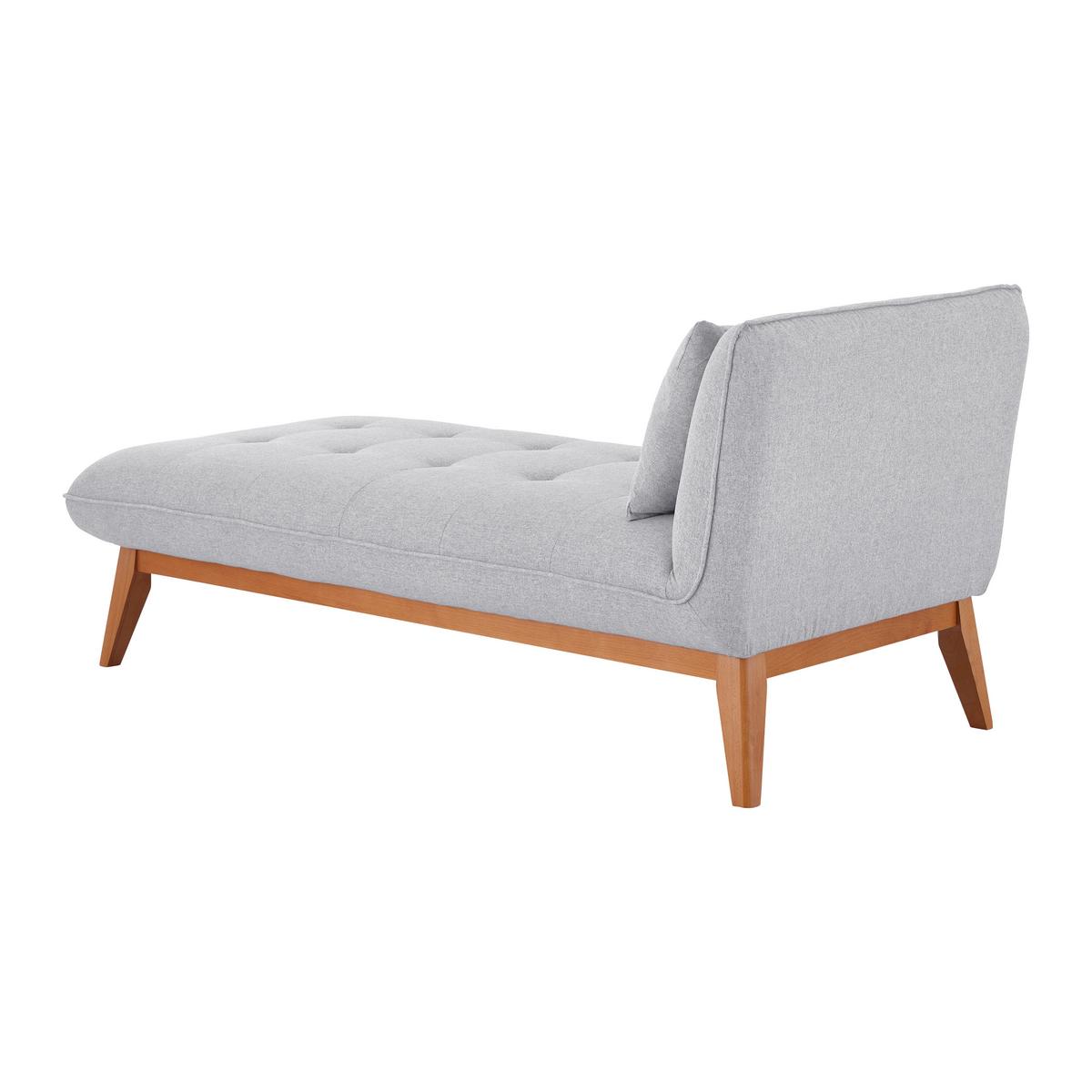 Počivalnik Liza, Svetlo Siv - siva, Moderno, tekstil/les (166/85/78cm) - Bessagi Home