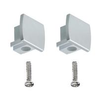 Schienensystem-Endkappe Universal Endcap, 2er Set - Chromfarben, Design, Kunststoff (1,3/1,8/2,1cm) - Paulmann