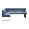 Eckbank Canon RE. in Blau - Blau/Schwarz, KONVENTIONELL, Holz/Textil (160/85/220cm) - Based
