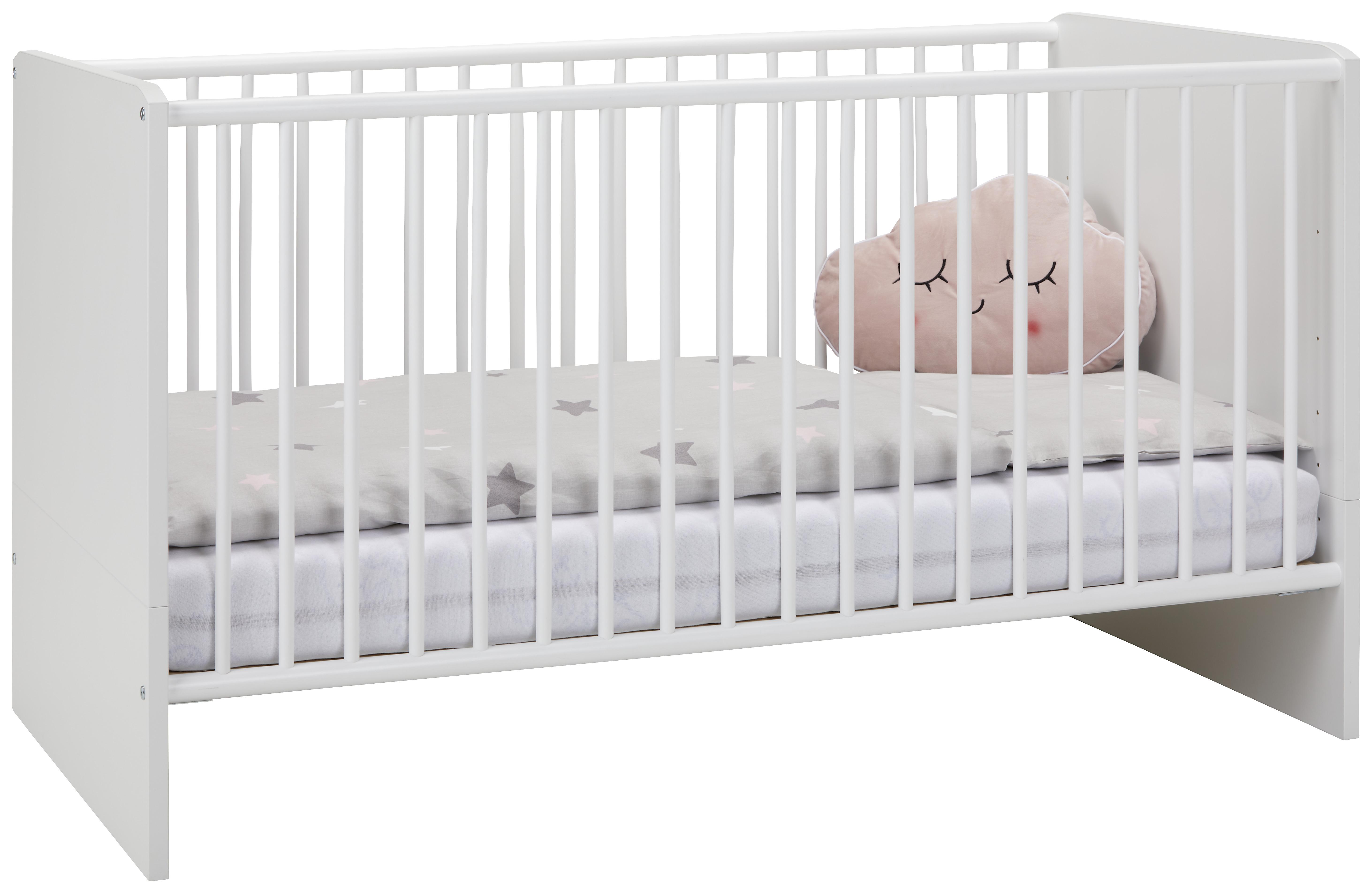 Gitterbett in Weiss - weiss, Holzwerkstoff (70/140cm) - Premium Living