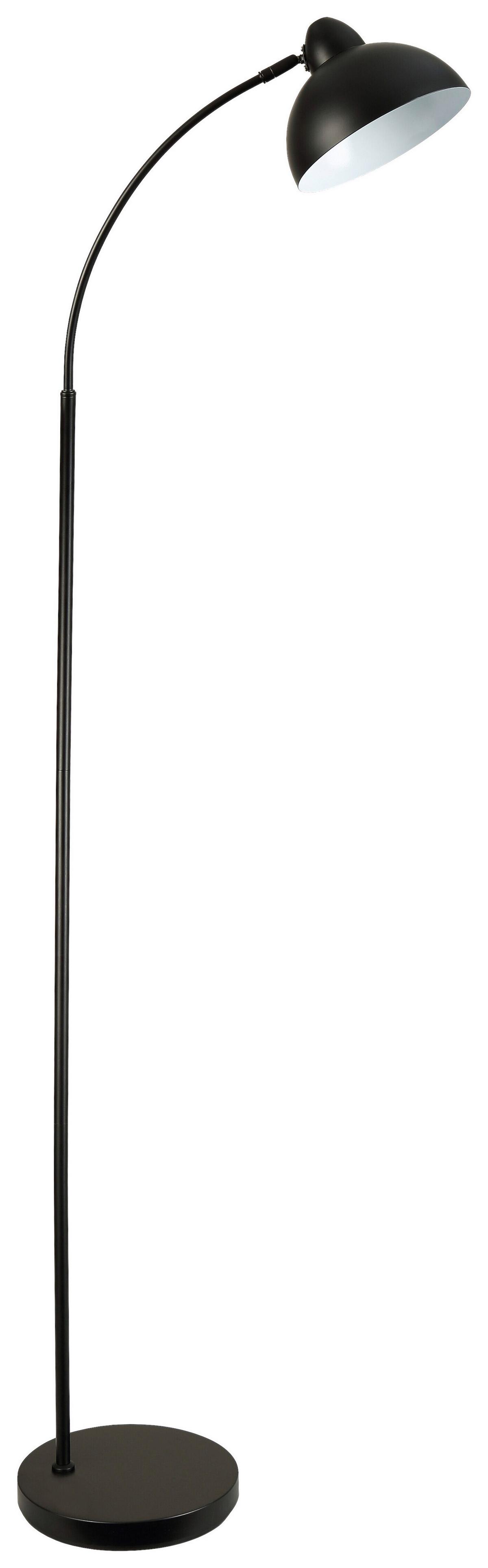 Stehleuchte Gut Schwarz/Weiß max. 25 Watt - Schwarz/Weiß, MODERN, Metall (55/24/155cm) - Mömax