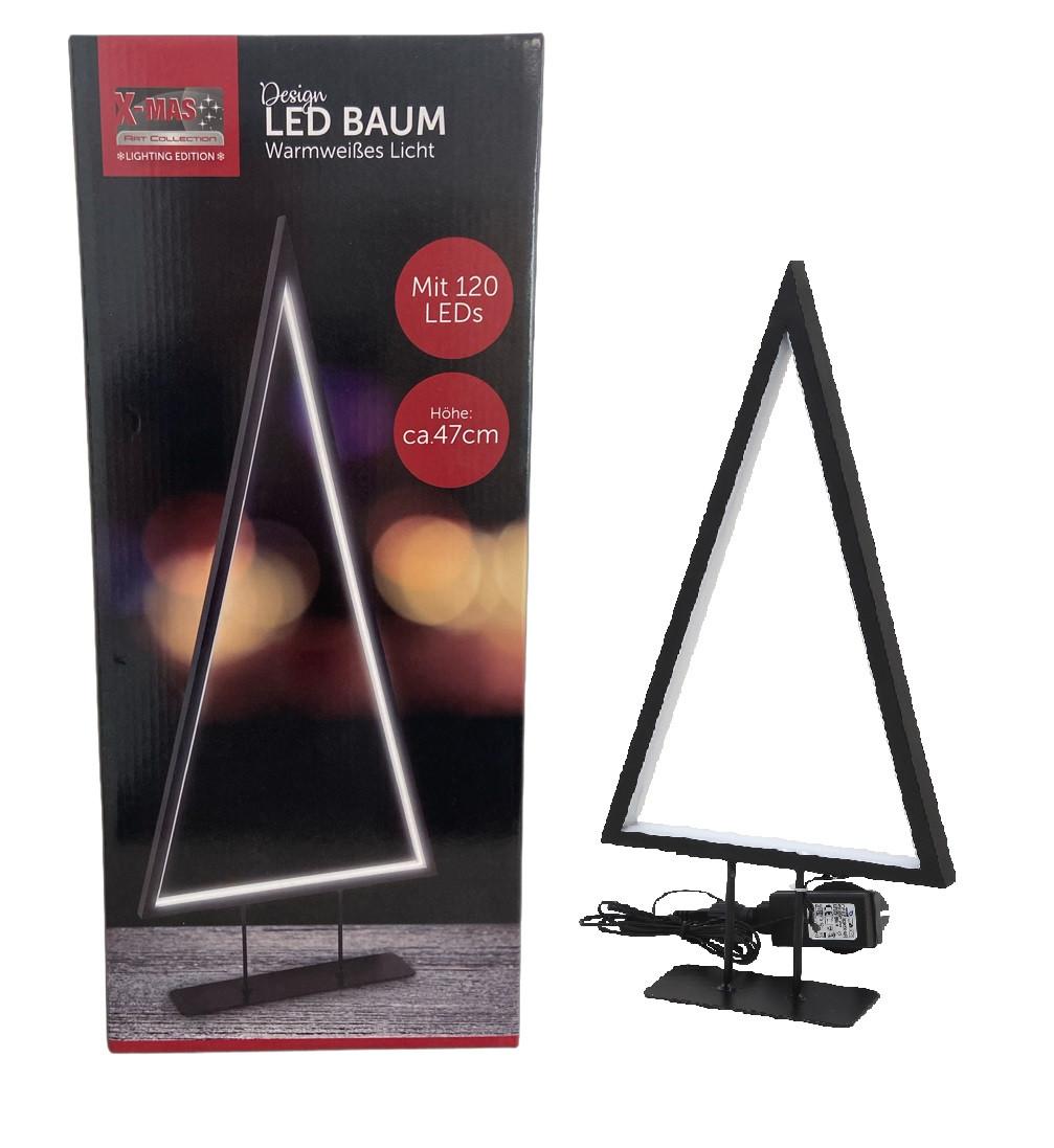 OZDOBA ŚWIETLNA 613-402025 - czarny, Basics, tworzywo sztuczne/metal (20/47/6cm) - X-Mas