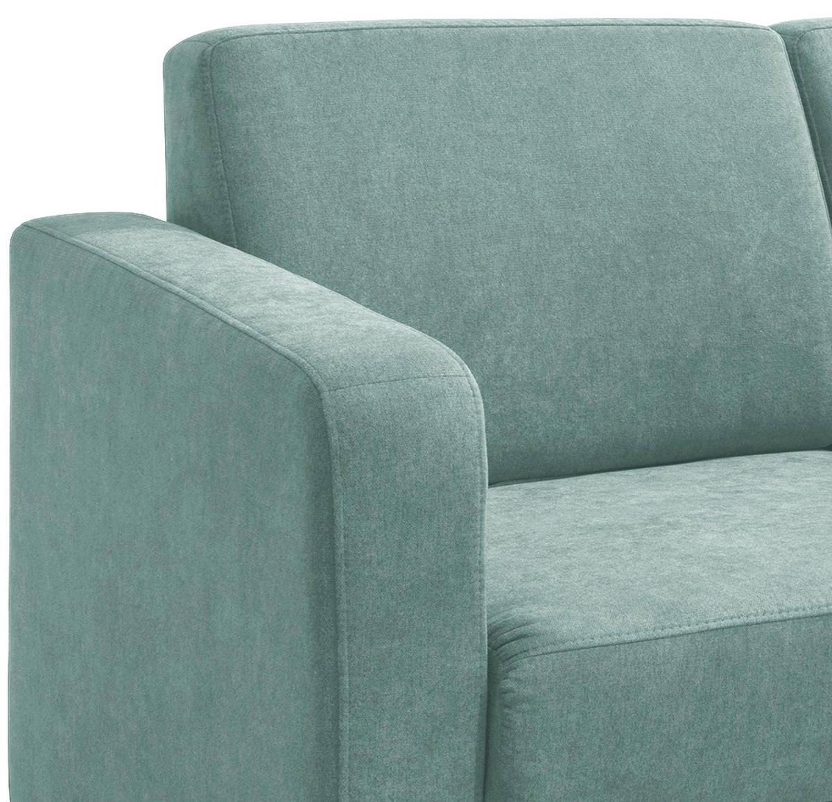 Schlafsofa Mia Mintgrün Mikrofaser - Chromfarben/Mintgrün, Basics, Kunststoff/Textil (159/88/87cm) - Livetastic