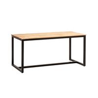 TABLE WL7.058 - noir/couleur d'acacia, Design, métal/bois (120/60/76cm) - MID.YOU