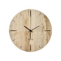 Wanduhr Schwarz/Eichefarben Ø ca. 36cm - Eichefarben/Schwarz, Basics, Holz/Kunststoff (36/37/5cm)