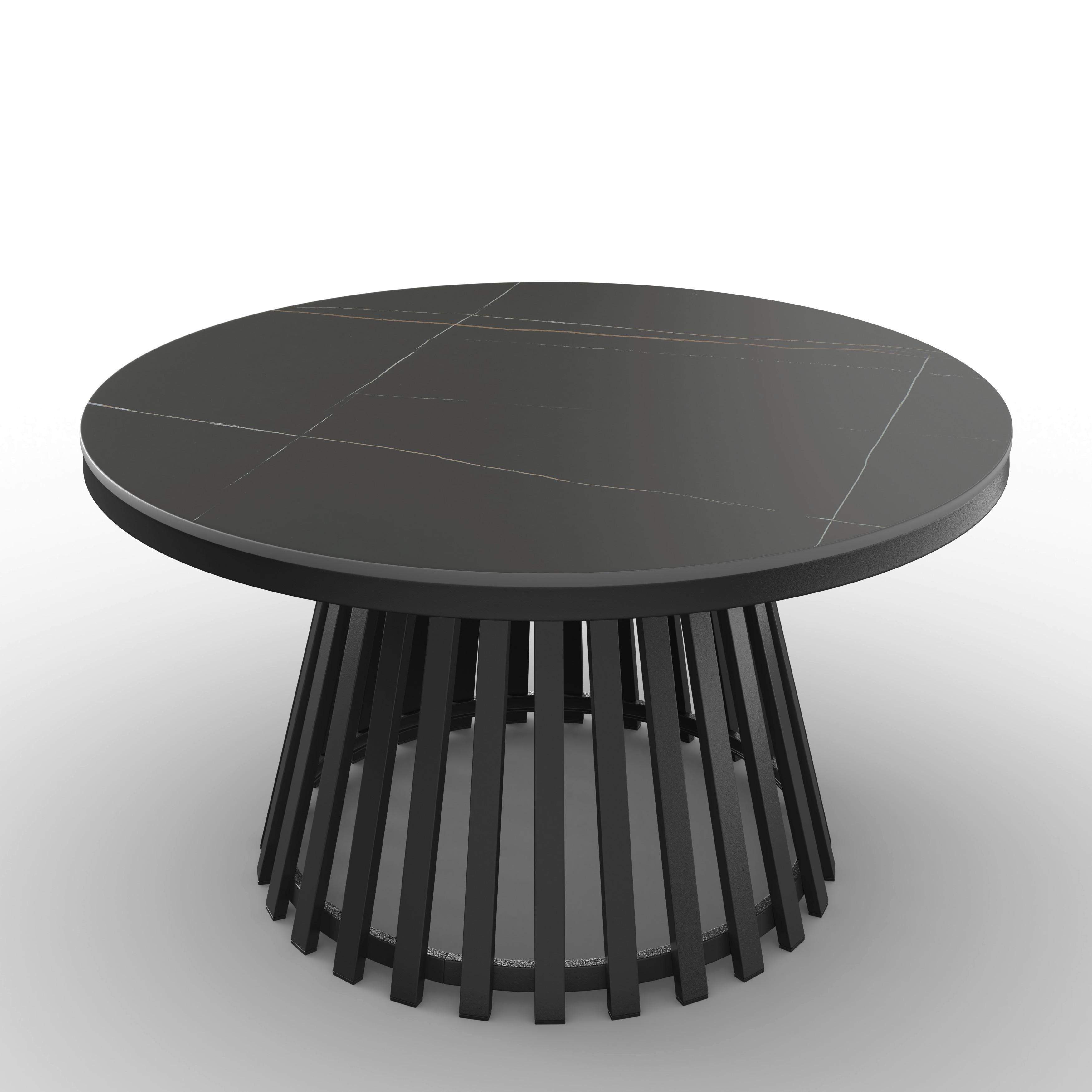 Couchtisch Pela Schwarz MDF - Schwarz, MODERN, Holzwerkstoff/Stein (90/45/90cm) - Bessagi Home