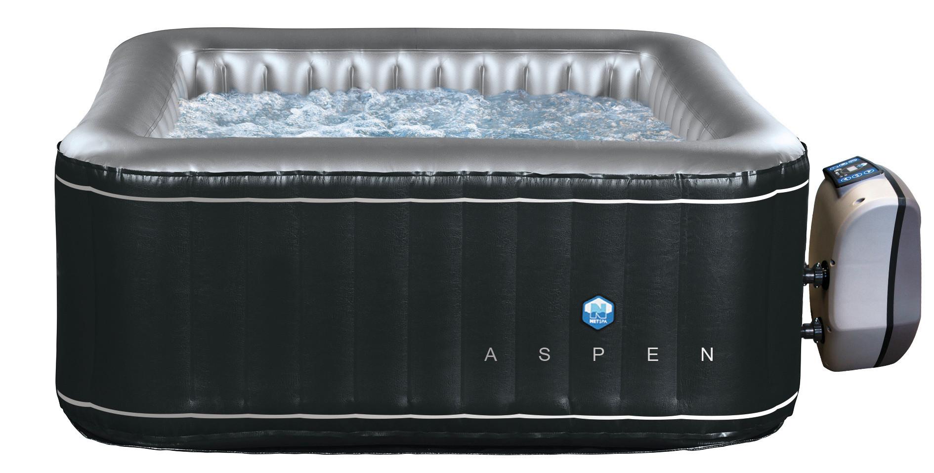 Whirlpool Netspa aufblasbar ca. 168x168x70 cm Schwarz - Schwarz, Basics, Kunststoff/Metall (168/168/70cm) - Atrigo