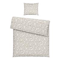 BETTWÄSCHESET TIFFANY - Taupe/Weiss, Konventionell, Textil (160/210cm) - Modern Living
