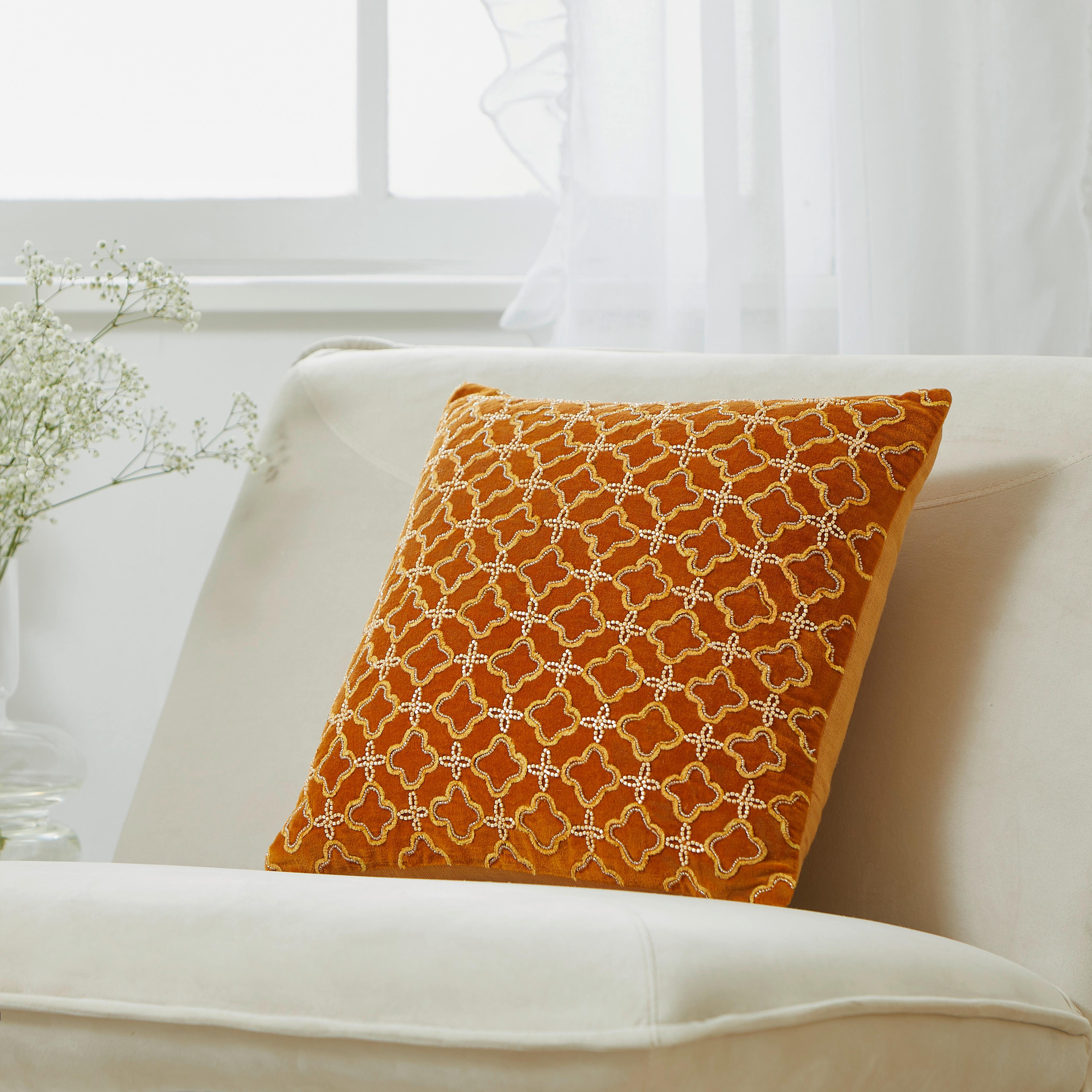 PODUSZKA DEKORACYJNA OPL-15 -TREND- - kolor rdzawy, Lifestyle, tkanina (45/45cm) - Esposa